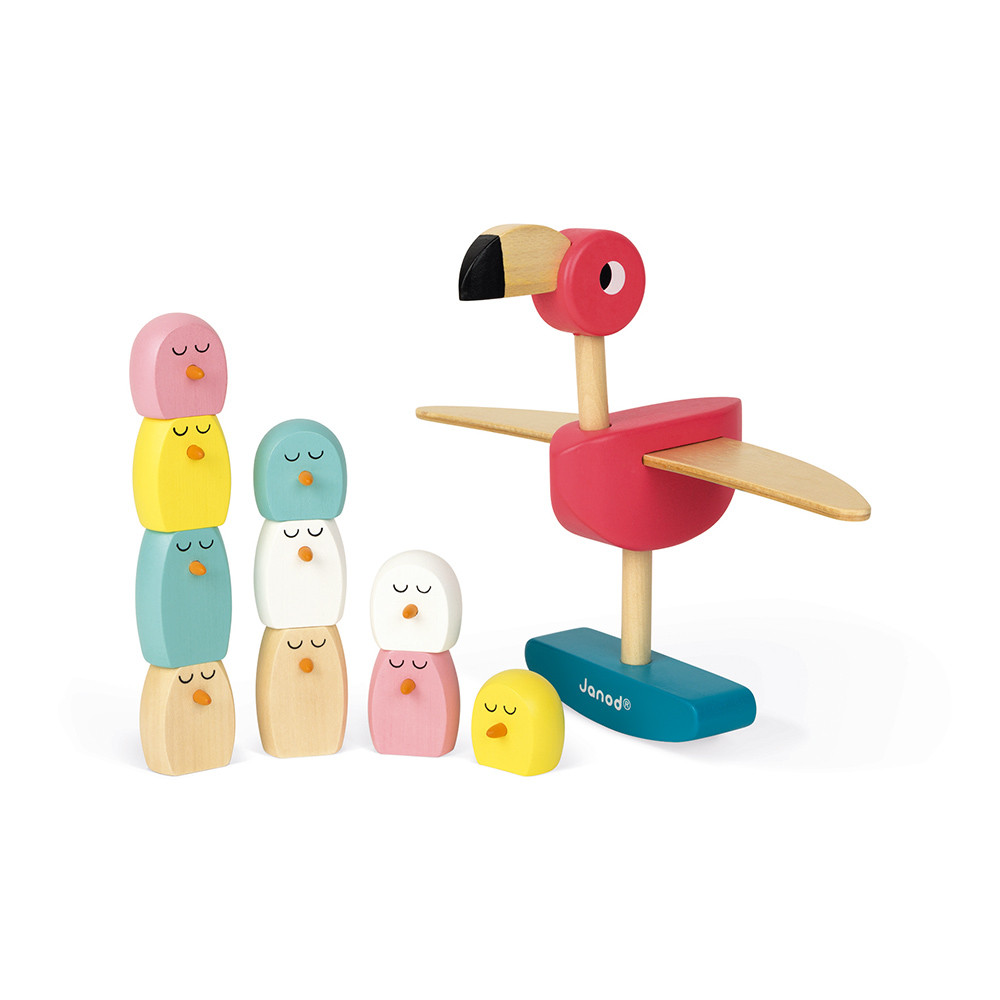 Juego de Equilibrio Flamenco Rosa Zigolos